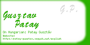 gusztav patay business card
